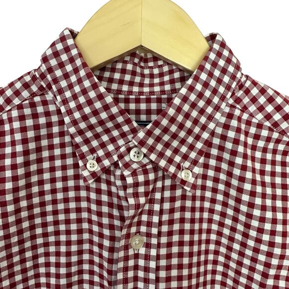 Vineyard Vines Slim Fit Whale Shirt  Mens Medium Red & White Check Gingham‎ - Picture 5 of 7